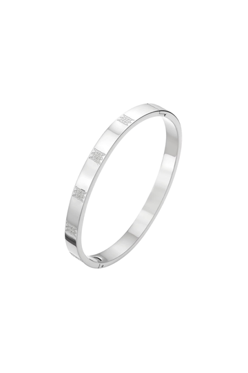 Silver Monogram Bangle