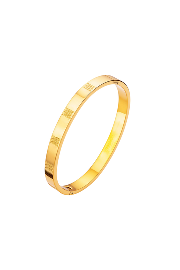 Gold Monogram Bangle